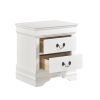 Traditional Design White Finish Nightstand