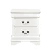 Traditional Design White Finish Nightstand