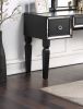 Classic Black Color Vanity Set w Stool 3- Storage Drawers