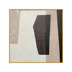 Abstract Beige Marble Geometric Graphics Canvas Paintings Poster  Wall Art Giclee Artwork for Wall Living Room Home Decor (size: 120x120cm)