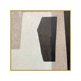 Abstract Beige Marble Geometric Graphics Canvas Paintings Poster  Wall Art Giclee Artwork for Wall Living Room Home Decor (size: 70x70cm)