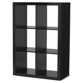 6-Cube Storage Organizer (Color: Solid Black)