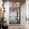 Handmade Thick Texture Landscape Oil Paintings On Canvas Wall Art Decoration Modern Abstract Picture For Home Living Room hallway bedroom luxurious de