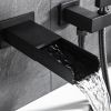 TrustMade Pressure-Balance Waterfall Single Handle Wall Mount Tub Faucet with Hand Shower - 2W01