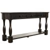 Console Table 64" Long Extra-thick Sofa Table with Drawers and Shelf for Entryway, Hallway, Living Room