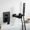 TrustMade Pressure-Balance Waterfall Single Handle Wall Mount Tub Faucet with Hand Shower - 2W01